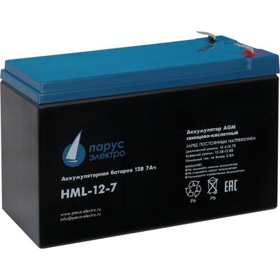 Характеристики Аккумуляторная батарея Парус Электро HML-12-7
