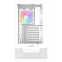Корпус ПК без блока питания SAMA V40 White Midi-Tower (V40-WHADA6X1-GL)