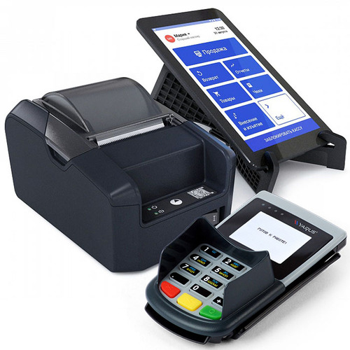 POS-комплект Штрих-М ТО Необходимый On-Line без ФН (7М с БП, Ш-ON-LINE WiFi, Pinpad L7150, подставка металл, черный)