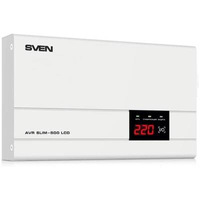 Характеристики Стабилизатор напряжения Sven AVR SLIM-500 LCD
