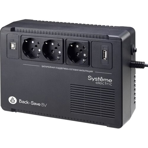 Характеристики ИБП Systeme Electric Back-Save BV 600 ВА (BVSE600RS)