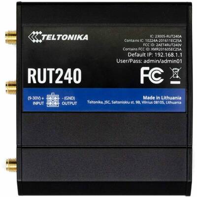 Характеристики Маршрутизатор Teltonika RUT240 LTE