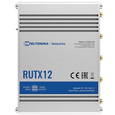 Характеристики Маршрутизатор Teltonika RUTX12