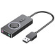 Внешняя звуковая карта Vention USB c регулятором громкости Черная