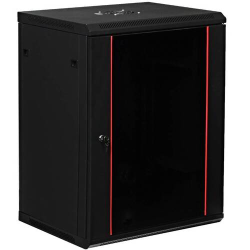 Настенный шкаф W&T 19" 15U 600 x 450, черный (WT-2042P-15U-600x450-F-B)