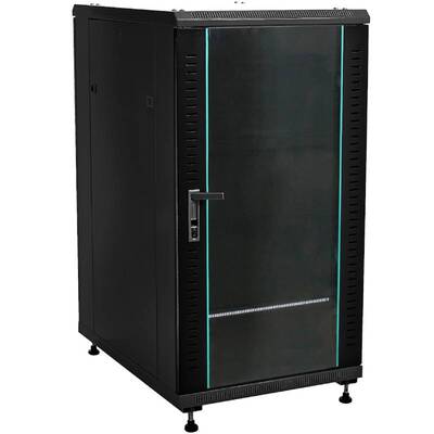 Характеристики Напольный шкаф W&T 19" 18U 600 x 800, черный (B186080BWTWOF)
