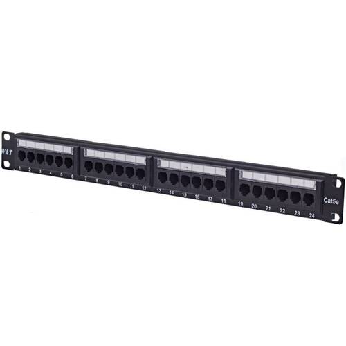 Патч-панель W&T 19", 24 порта RJ-45, кат.5e, Krone IDC (WT-2029A-KR-24 ports)