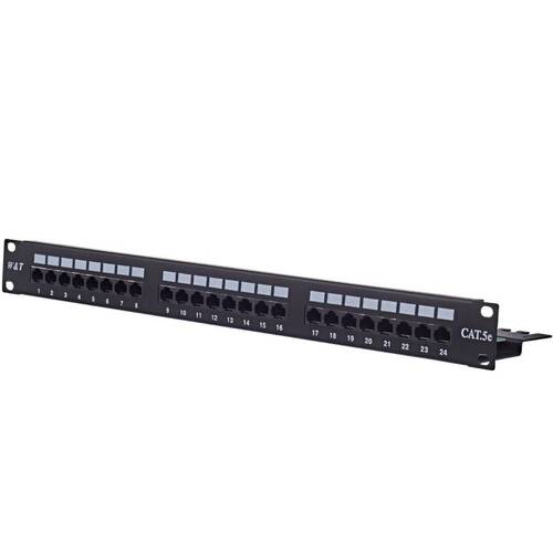 Патч-панель W&T 19", 24 порта RJ-45, 5e (WT-2126)