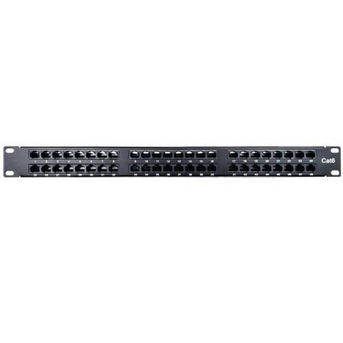 Патч-панель W&T 19", 48 портов RJ-45, кат.6e, Krone IDC, 1U (WT-2264-cat.6)