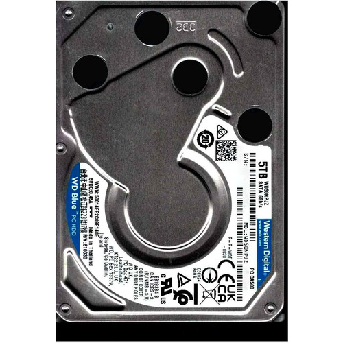 Жесткий диск HDD WD SATA3 5Tb 2.5" Blue 4800 RPM 128Mb (WD50NPJZ)