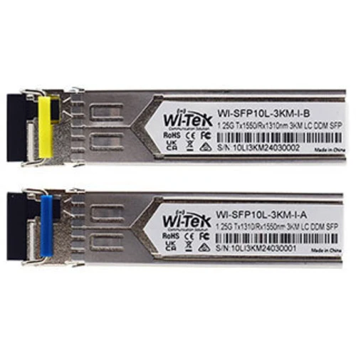 Комплект одноволоконных модулей Wi-Tek WI-SFP10L-3KM-I