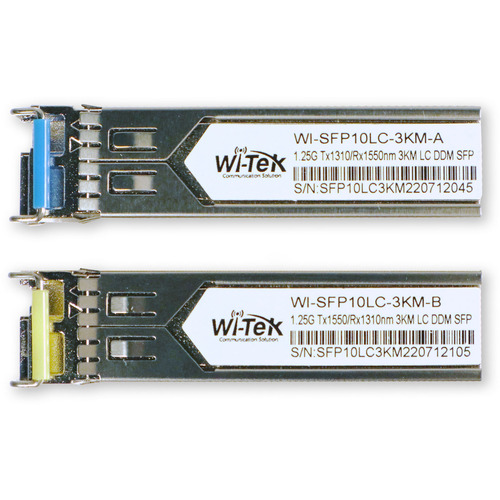 Комплект одноволоконных модулей Wi-Tek WI-SFP10LC-3KM